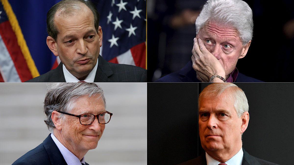 Alex Acosta, Bill Clinton, Bill Gates y Andrés de Inglaterra, cuatro salpicados por el 'caso Epstein'.