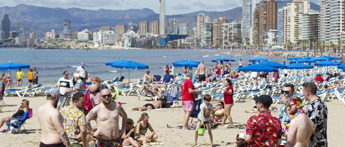 Turistas en Benidorm este fin de semana.