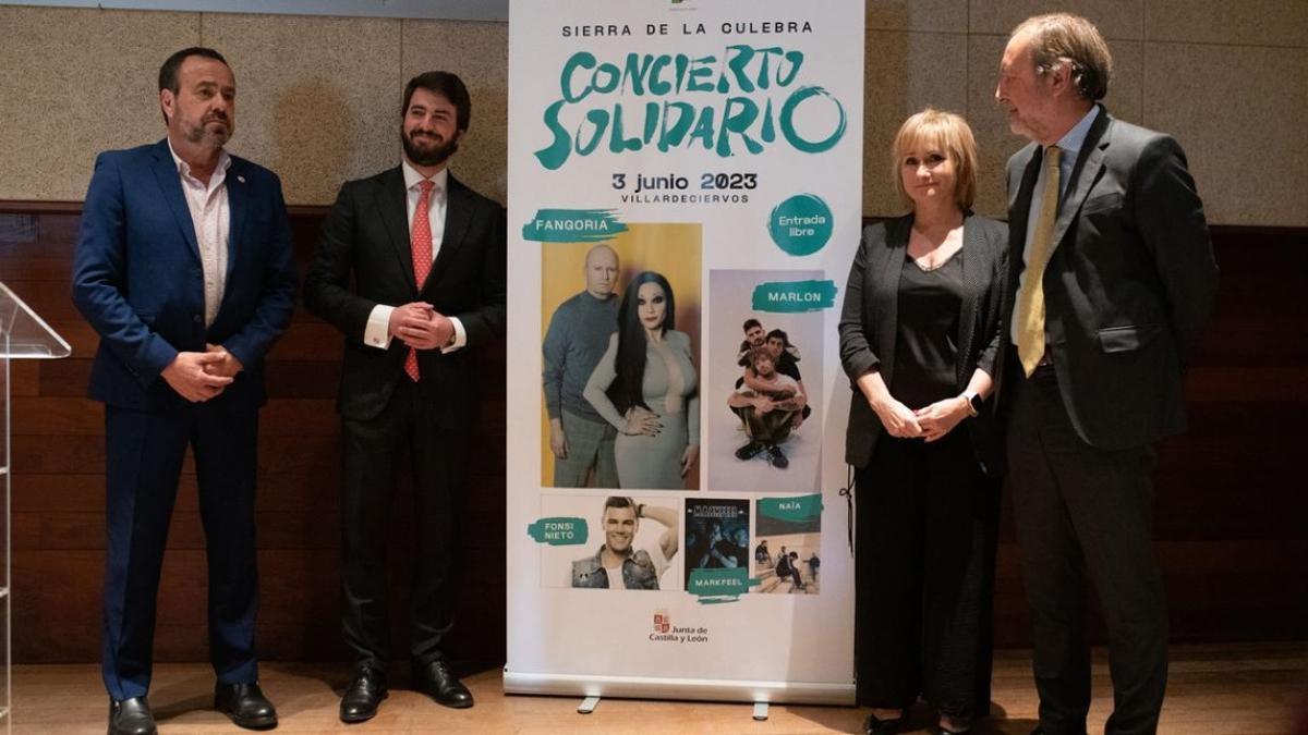 Presentación del concierto solidario de la Sierra de la Culebra, del que posteriormente se descolgaron tres artistas