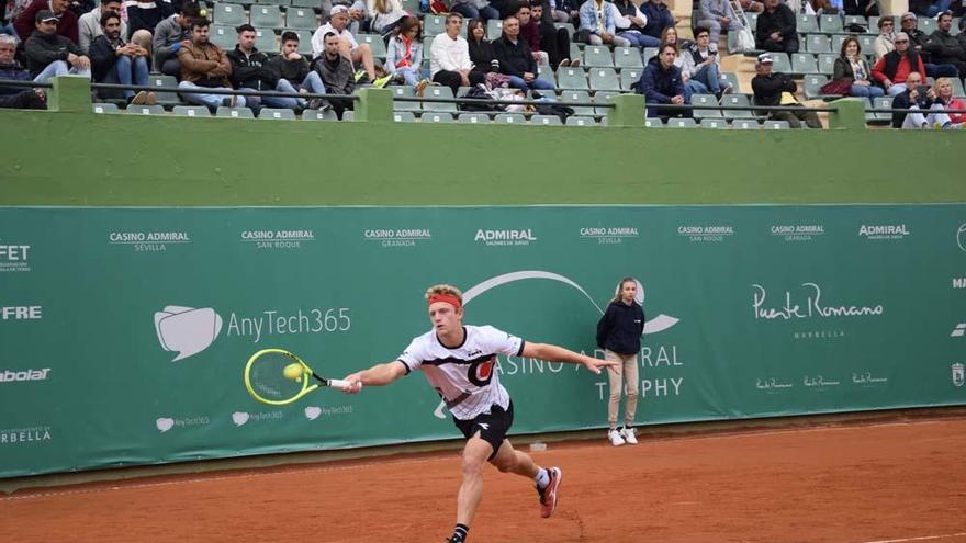 El malagueño Alejandro Davidovich durante su partido contra Federico Gaio.