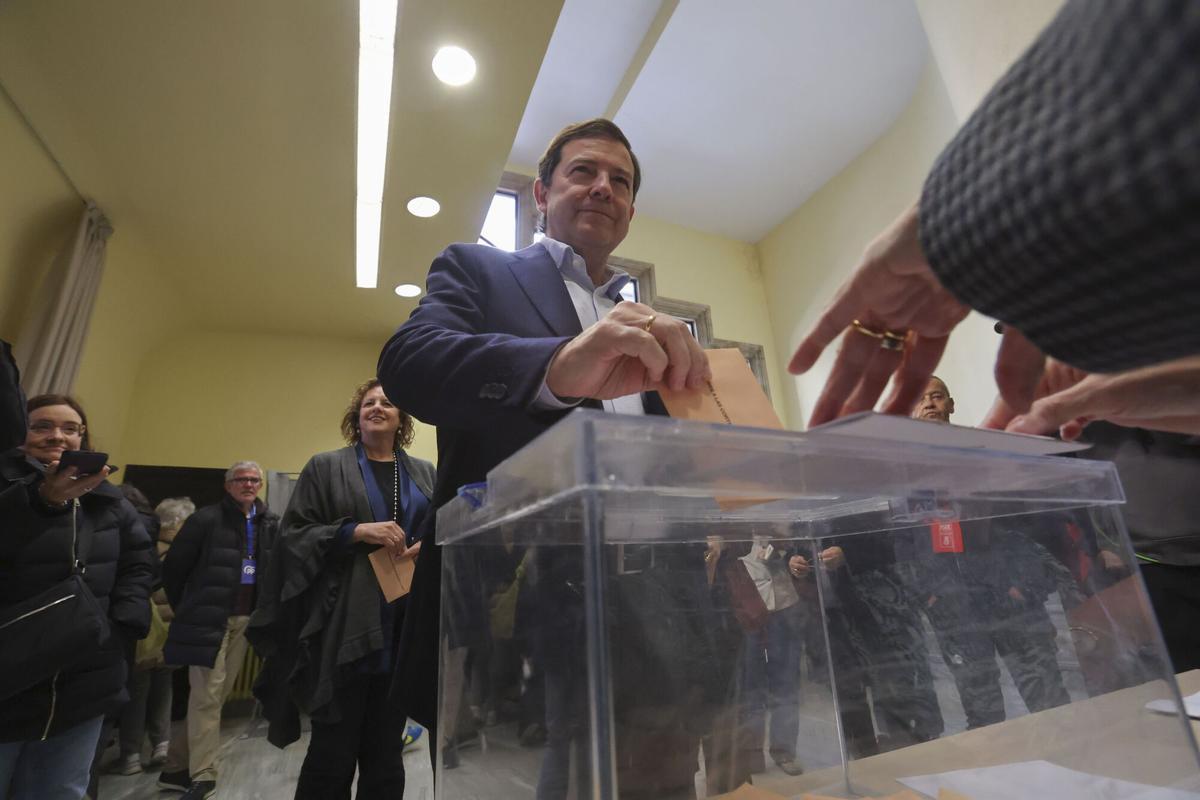 El candidato del Partido Popular de Castilla y León a la reelección como Presidente de la Junta, Alfonso Fernández Mañueco.