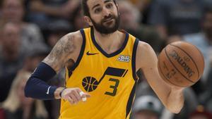 SALT LAKE CITY, UT - FEBRUARY 6: Ricky Rubio #3 of the Utah Jazz brings the ball up the court against the Phoenix Suns during their game at the Vivint Smart Home Arena on February 6, 2019 in Salt Lake City , Utah. NOTE TO USER: User expressly acknowledges and agrees that, by downloading and or using this photograph, User is consenting to the terms and conditions of the Getty Images License Agreement.  Chris Gardner/Getty Images/AFP