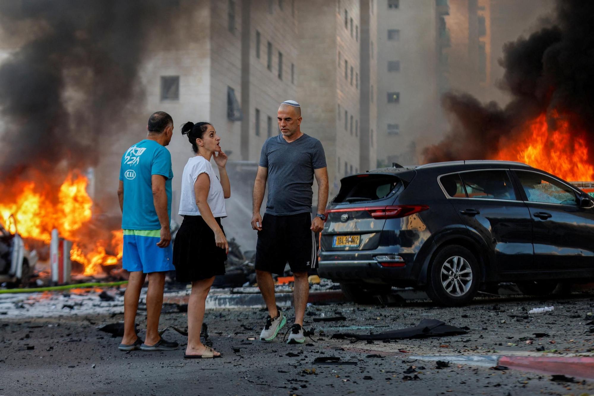 Ataque procedente de la Franja de Gaza en Ashkelon, Israel.