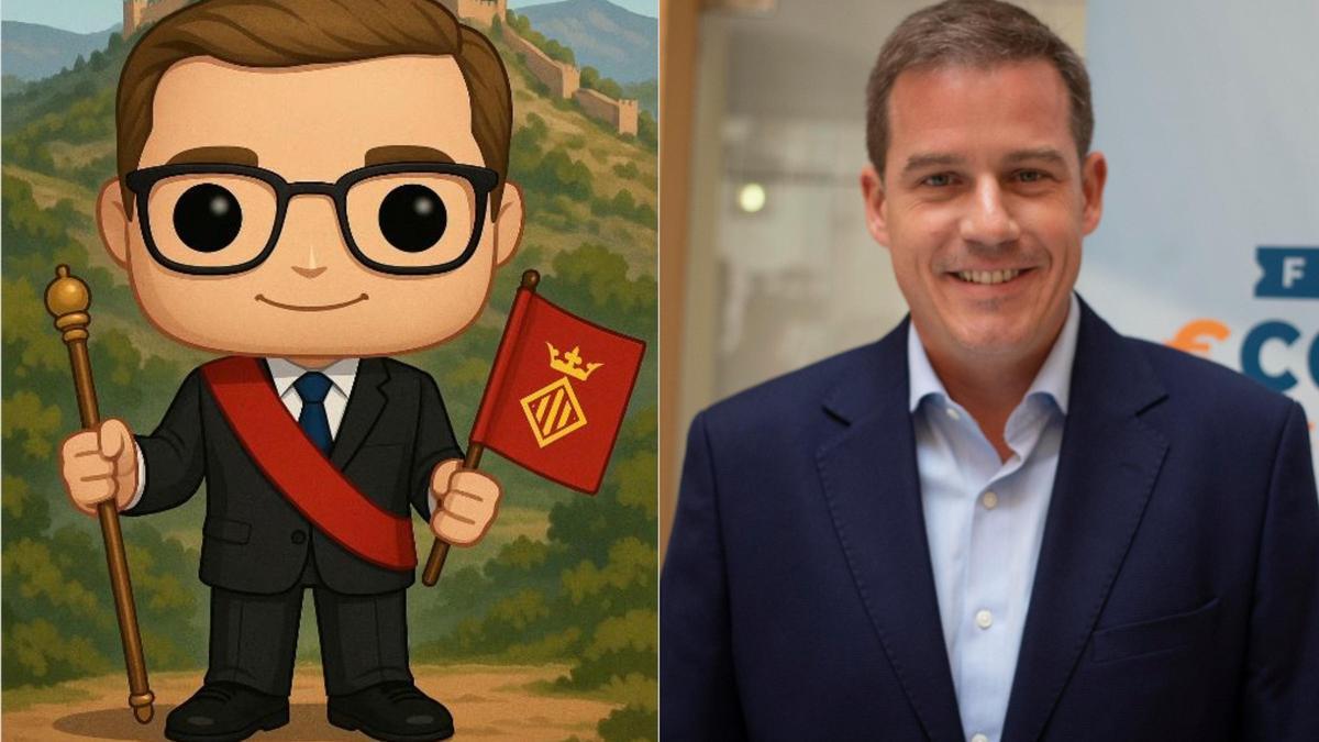 El alcalde de Xàtiva se apunta a la moda de los dibujos hechos con IA: Roger Cerdà en versión Funko