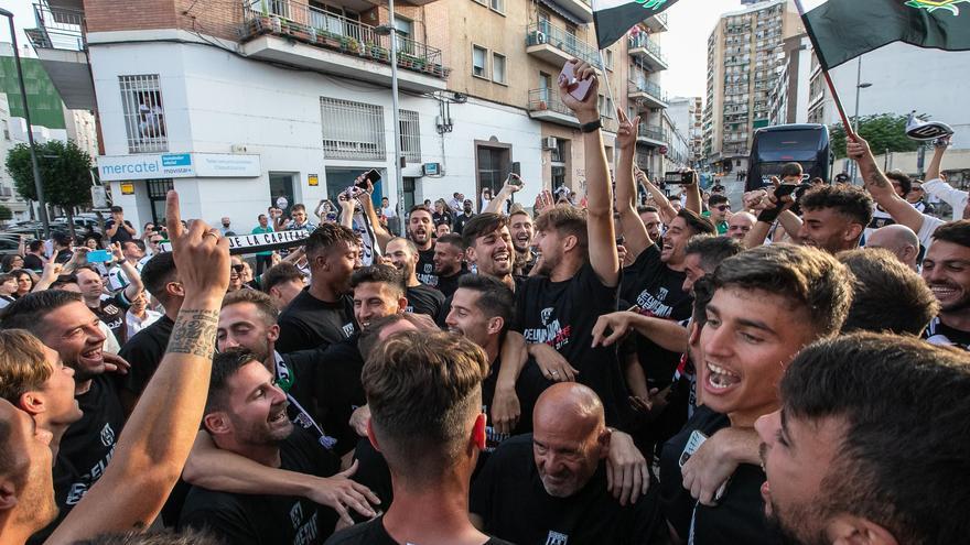 Celebración del ascenso del Mérida