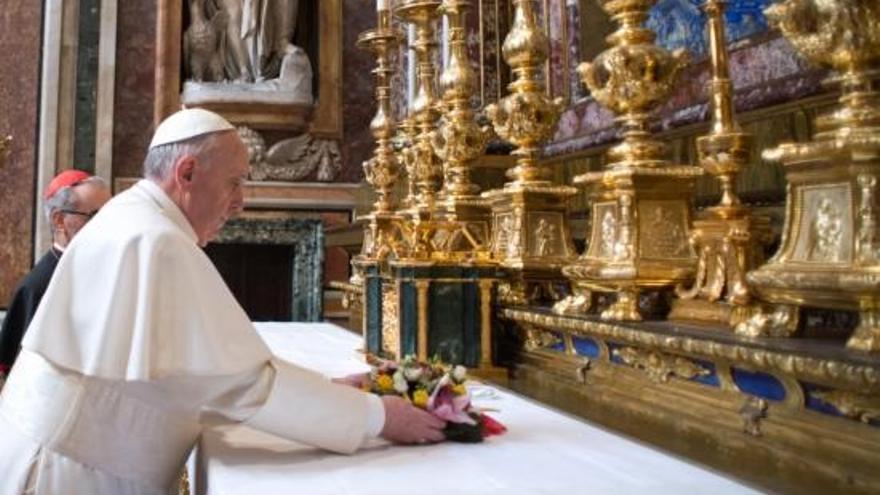 El Papa Francesc aquest dijous al matí resant