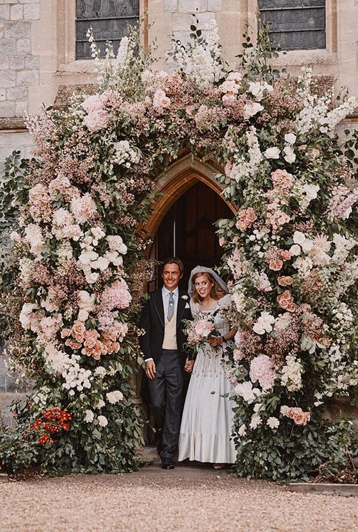 Beatriz de York y Edoardo Mapelli tras el "sí, quiero"