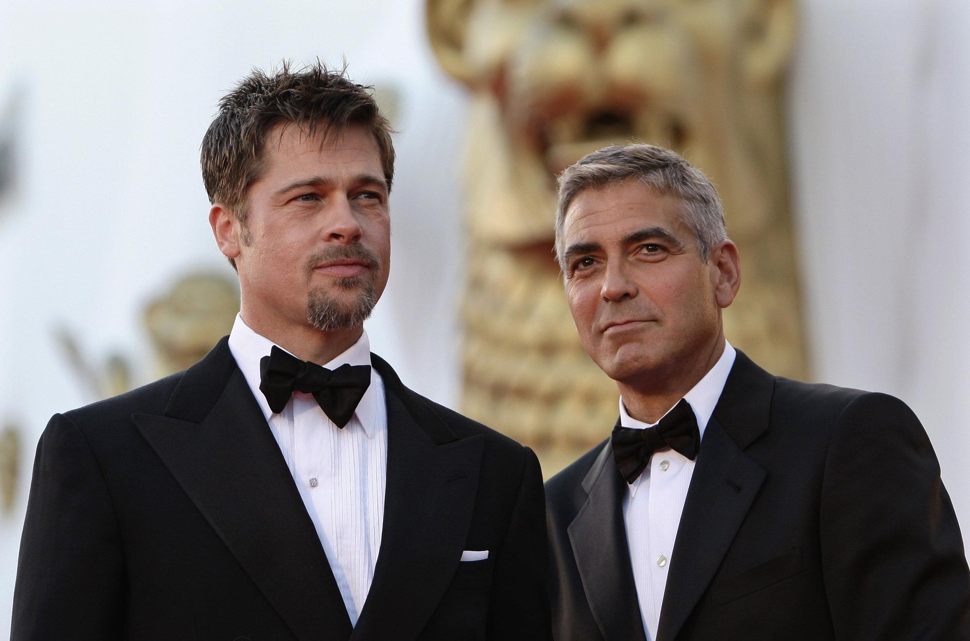 Brad Pitt y George Clooney