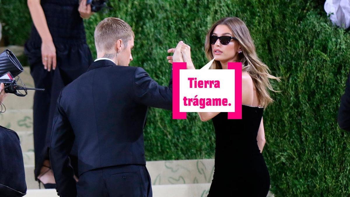 Justin y Hailey Bieber lloran por Selena Gómez en la MET gala