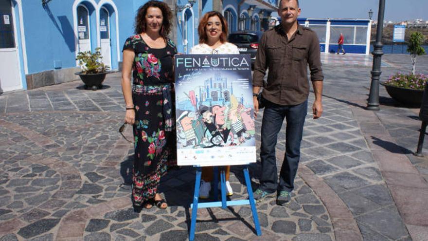 La presentación del programa de la quinta edición de Fenáutica se desarrolló ayer en Marina del Sur, en Arona.