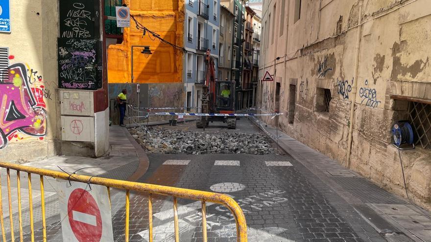 Arrancan las obras para hacer de plataforma única la calle Sant Josep de Alcoy