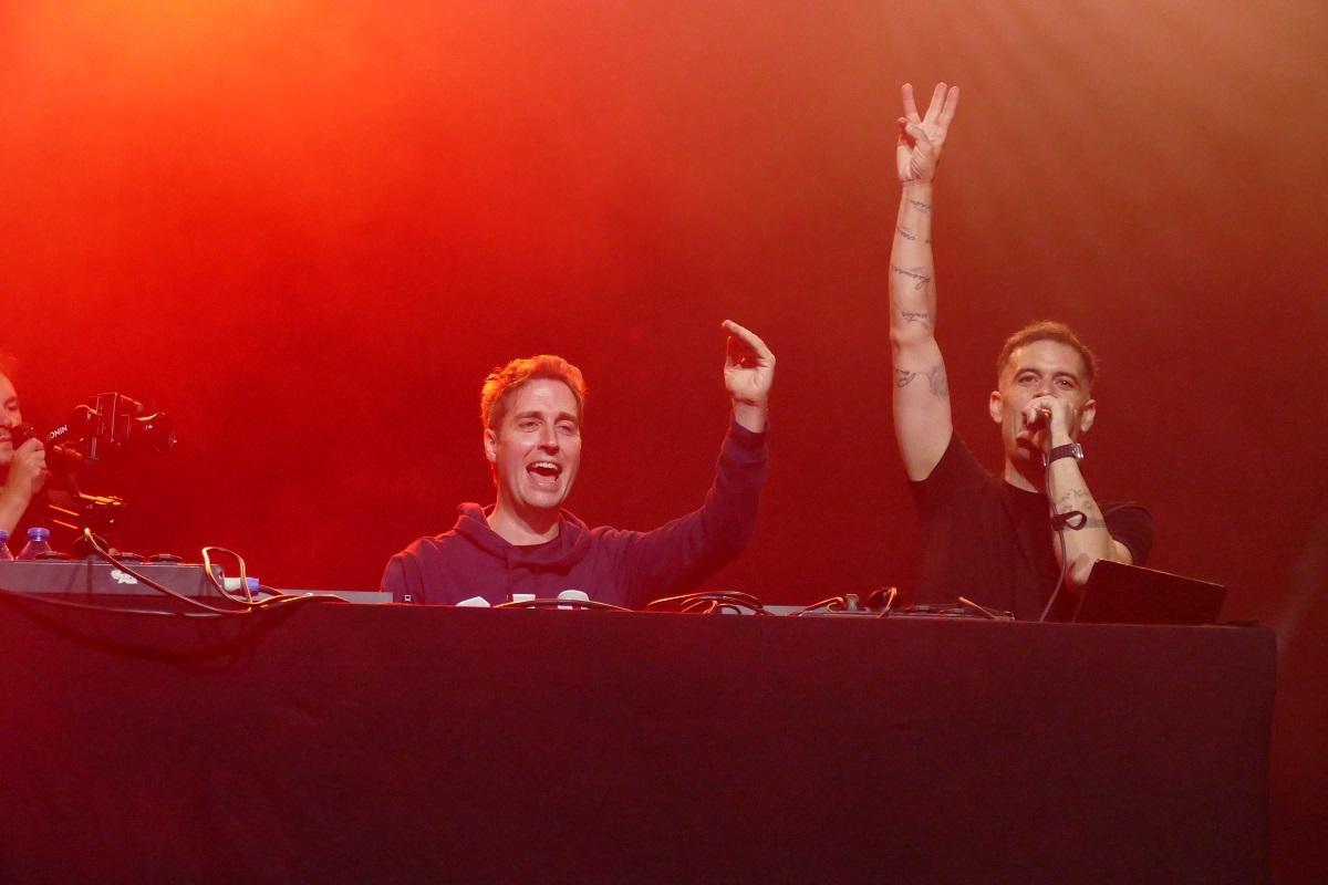 Jordi Masquef acompanyant el Dj Ruben Rider en el Rampell