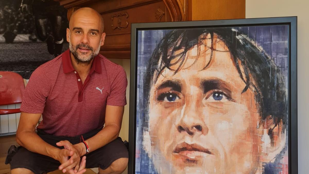 Guardiola en la Johan Cruyff Foundation