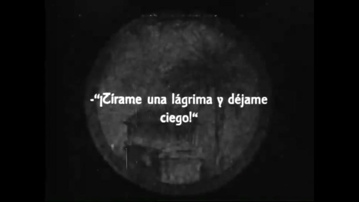 Uno de los rótulos de la película muda Currito de la Cruz (Alejandro Pérez Lugín, 1926).