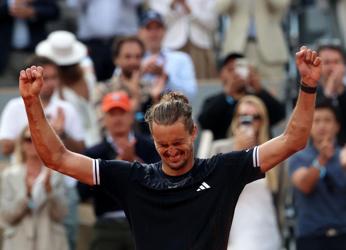 Final de Roland Garros: Flavio Cobolli - Alexander Zverev, en imágenes.