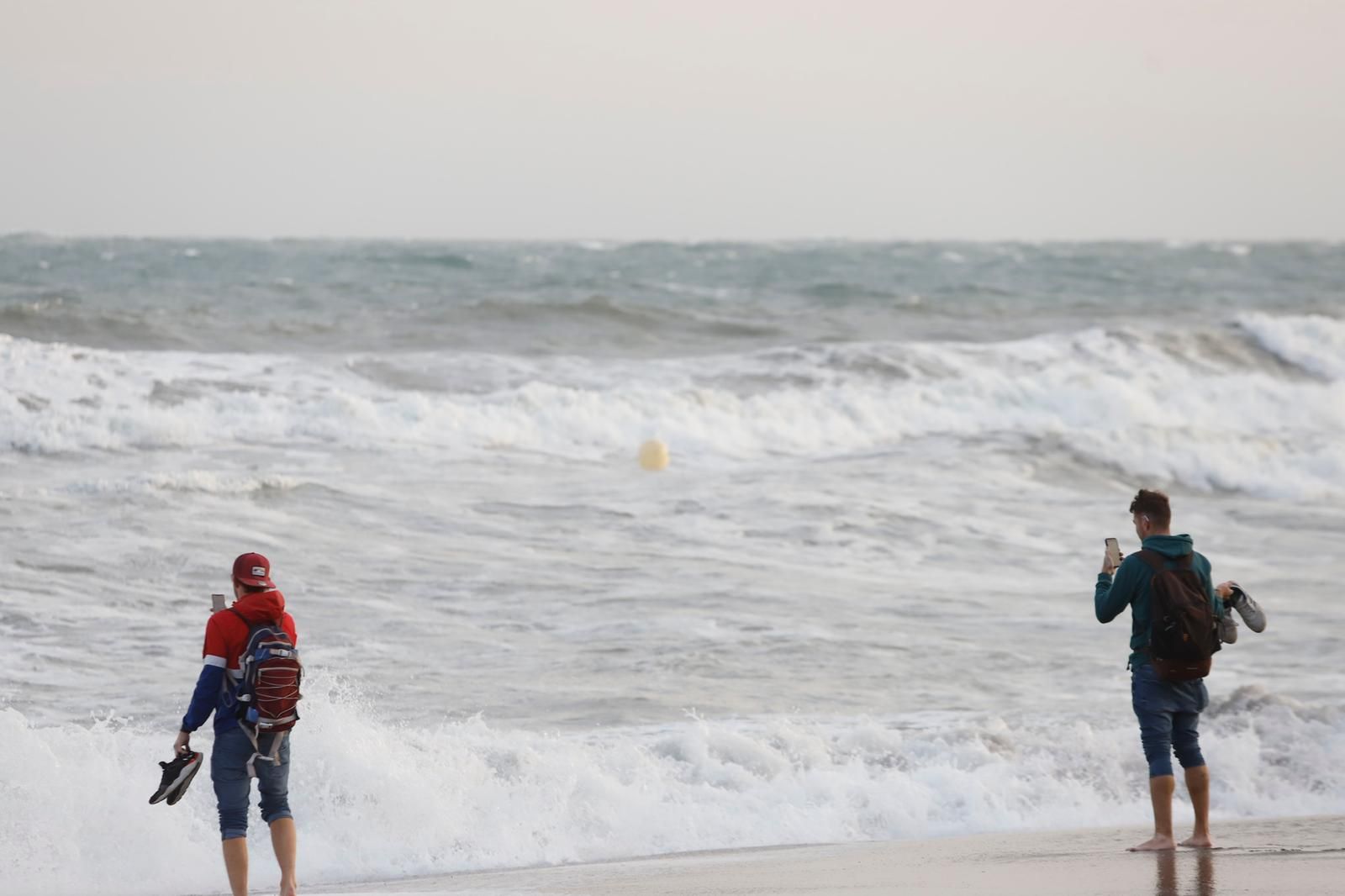 Temporal de viento y olas en la provincia de Málaga