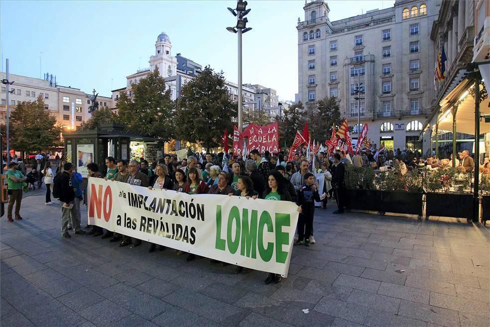 Manifestación contra la Lomce en Zaragoza