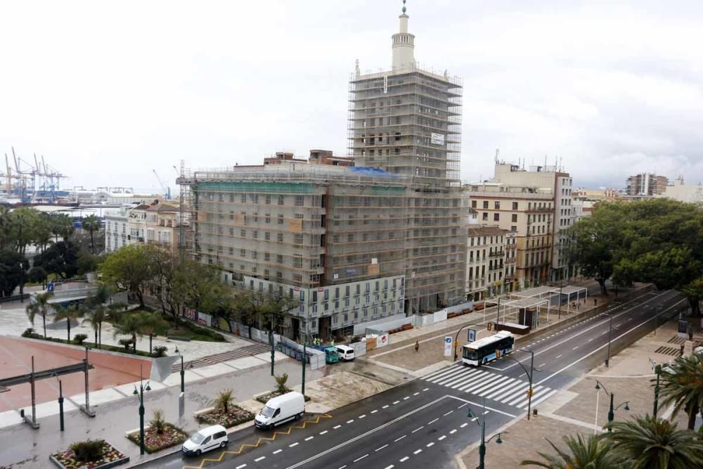 La Málaga desierta desde las alturas