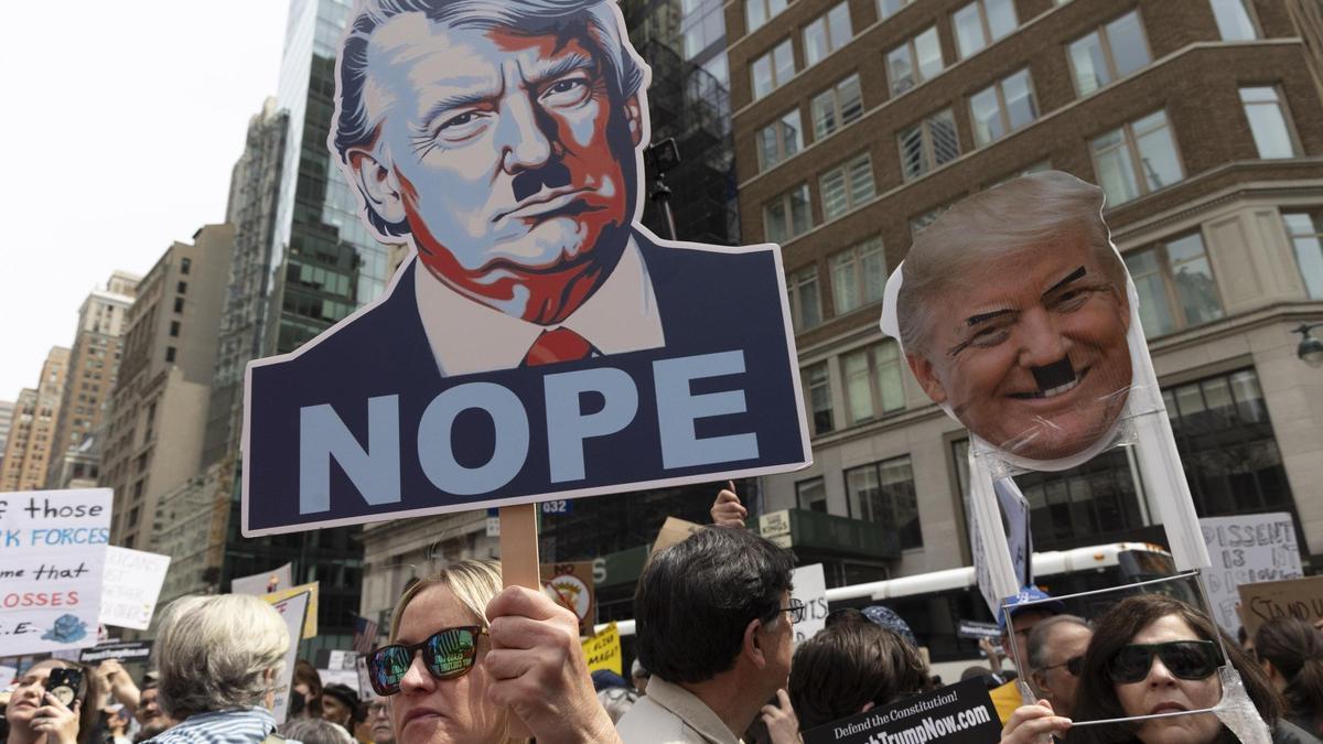 Manifestaciones de estadounidenses para protestar contra las políticas de Trump.