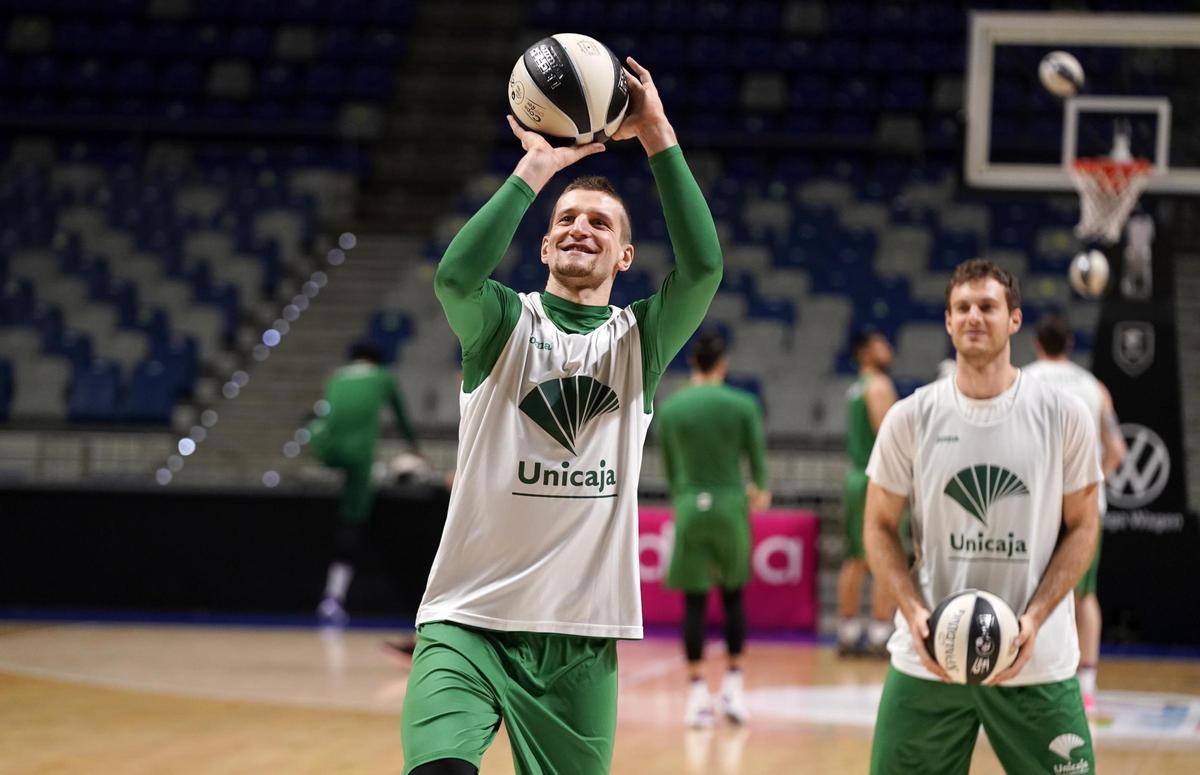 El Unicaja se entrenó esta mañana en el Carpena.