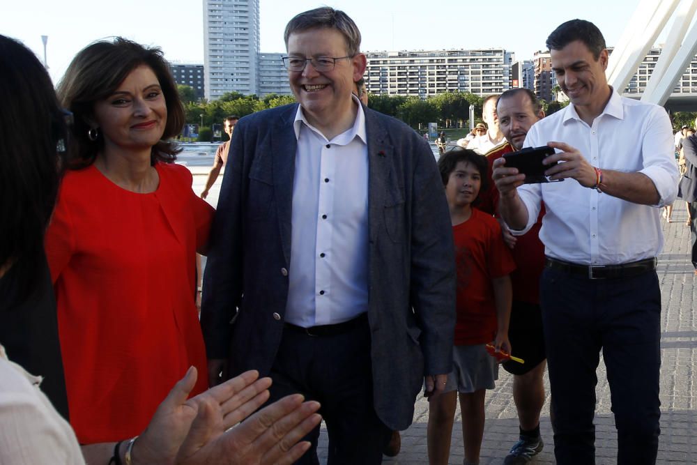 Mitin de Pedro Sánchez en l'Umbracle