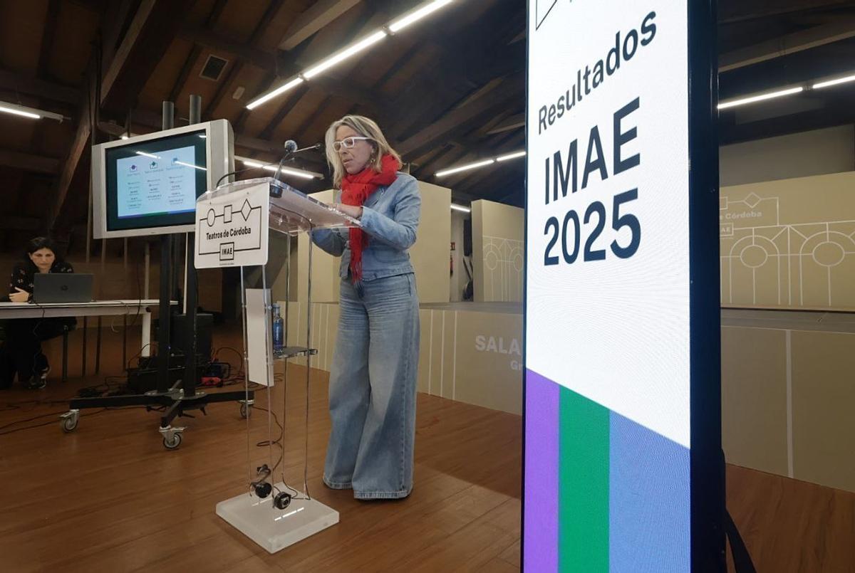 Isabel Albás, durante la rueda de prensa.