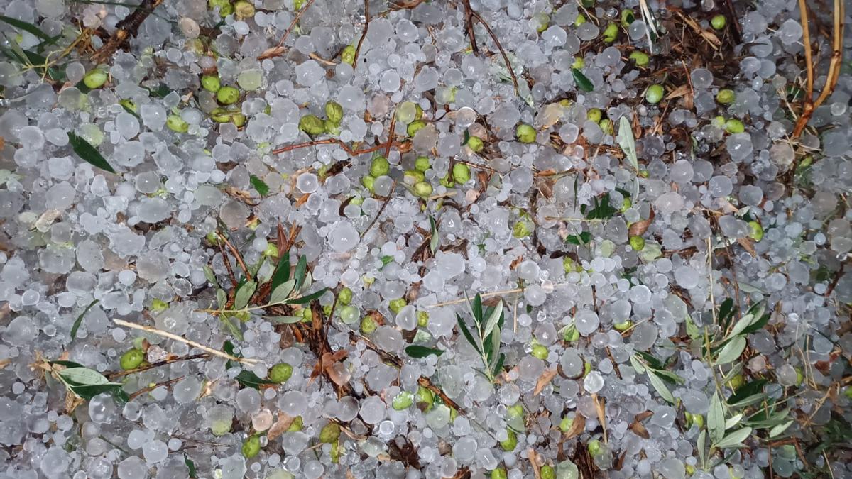 Tormenta de granizo en la provincia de Huesca, en una imagen de archivo.
