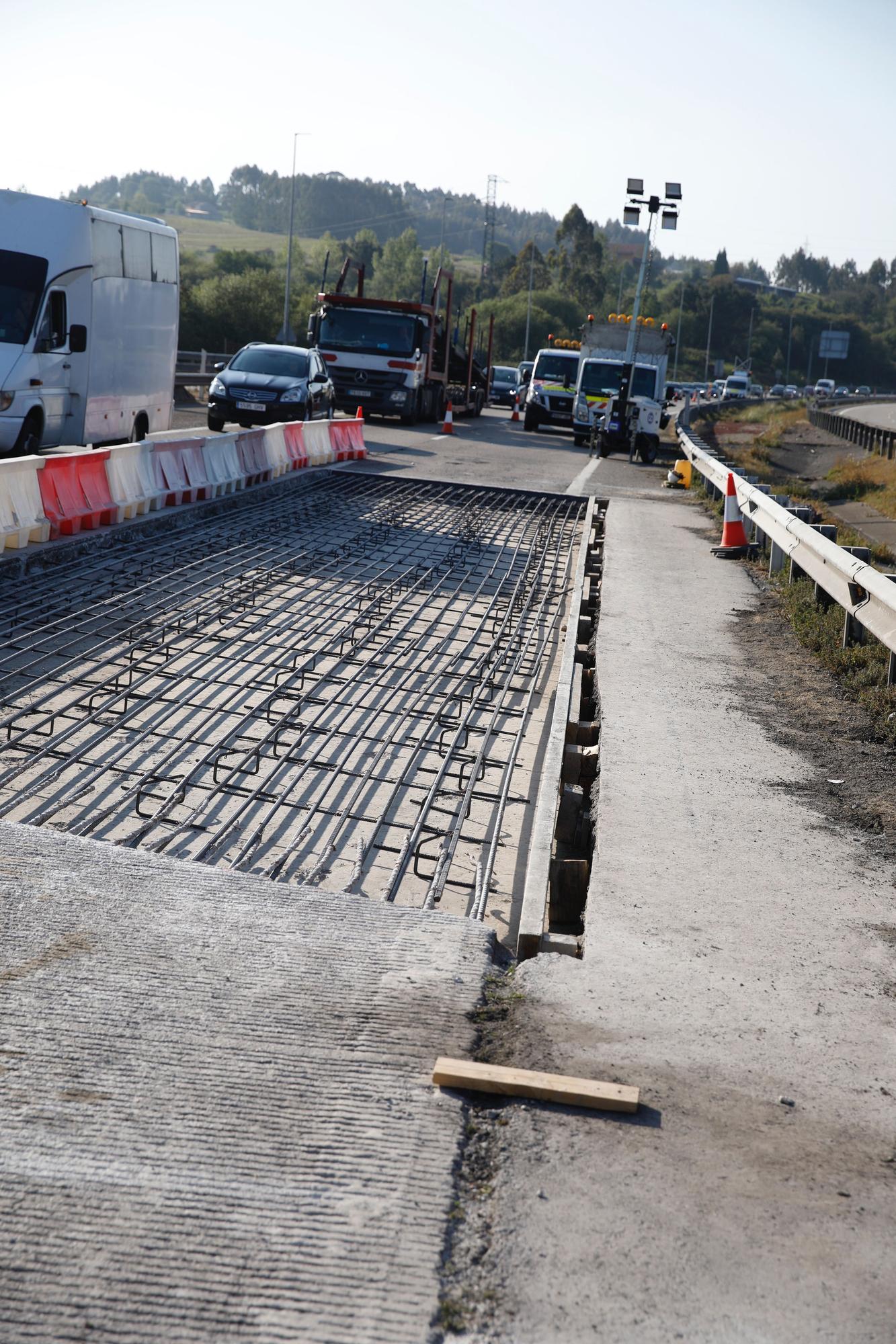 En imágenes: Así fue el atasco en la "Y" por las obras a la altura del Montico