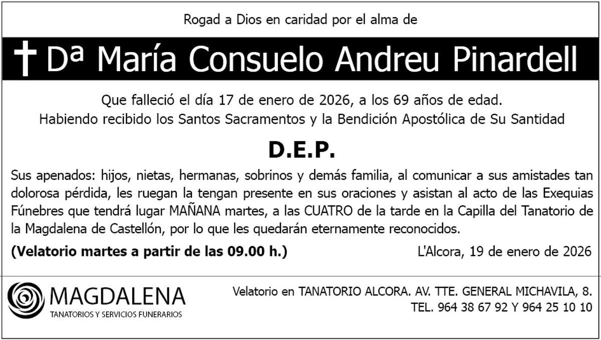 Dª María Consuelo Andreu Pinardell