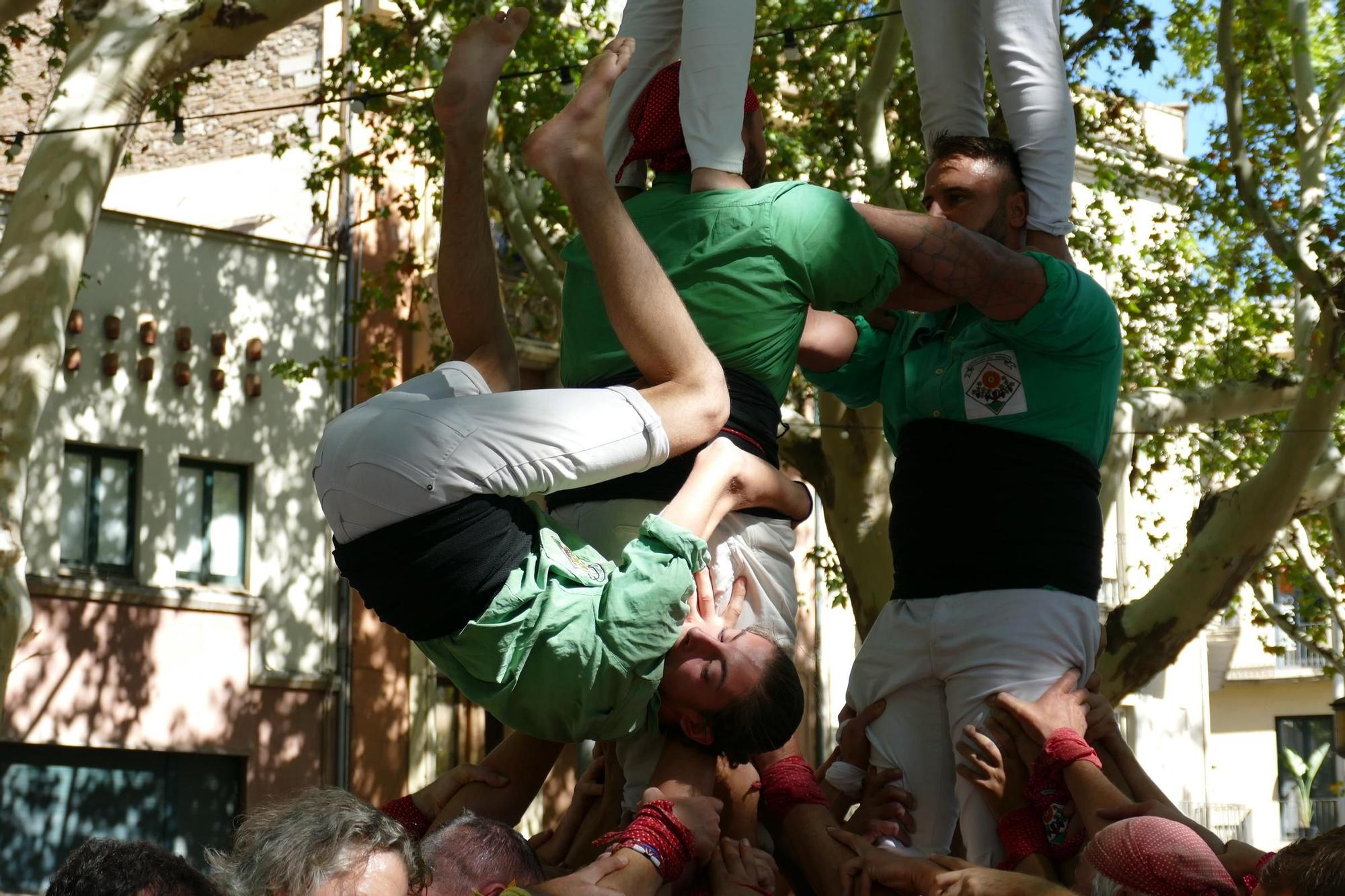 Els Merlots celebren la diada castellera d'aniversari a la Rambla de Figueres