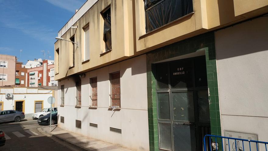 Cierran por completo el edificio okupado en San Roque, en Badajoz, después de que lo volvieran a okupar