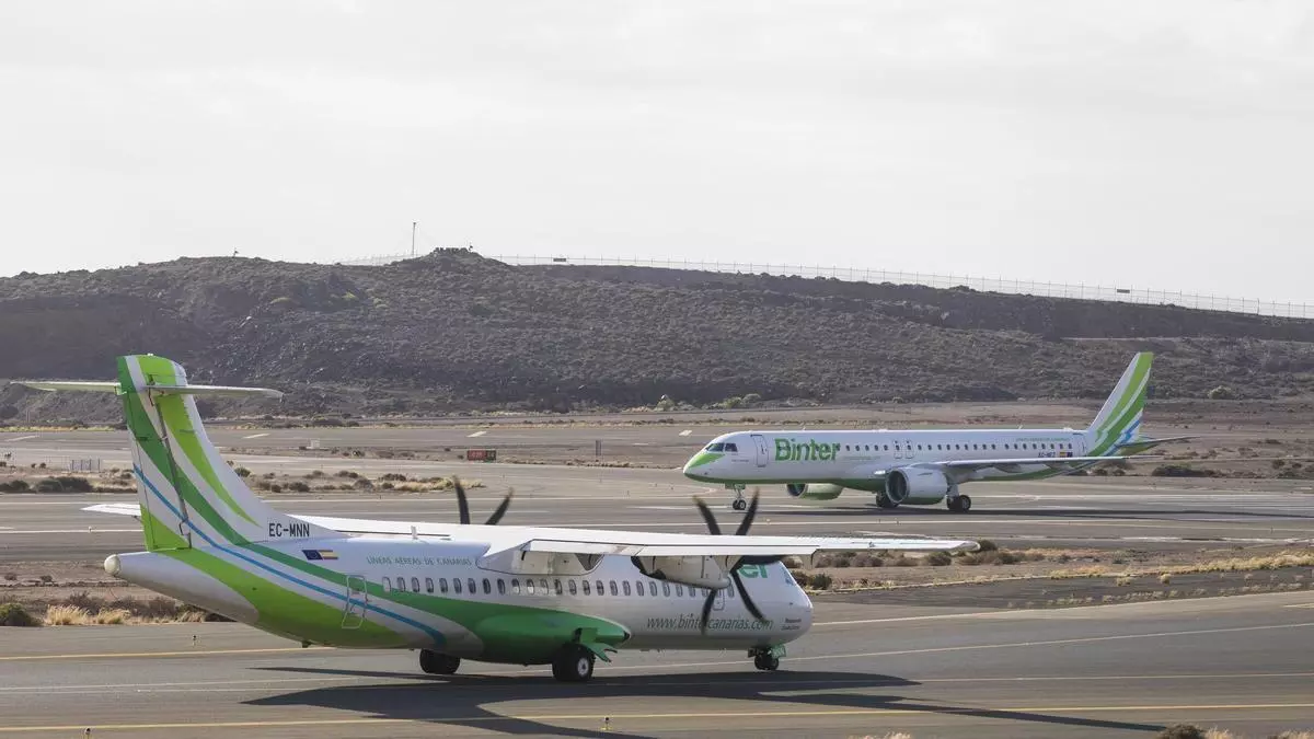 Binter recupera vuelos directos entre La Palma, Lanzarote y Fuerteventura este verano