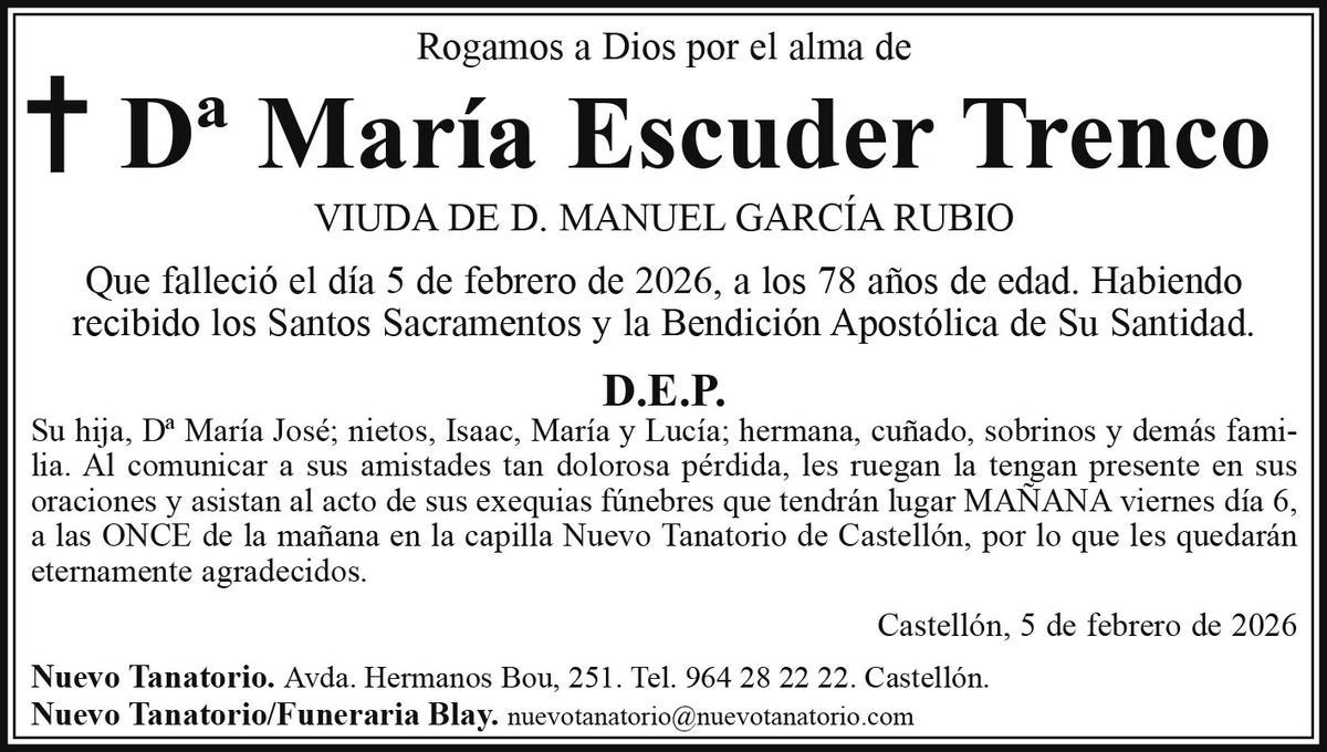 Dª María Escuder Trenco