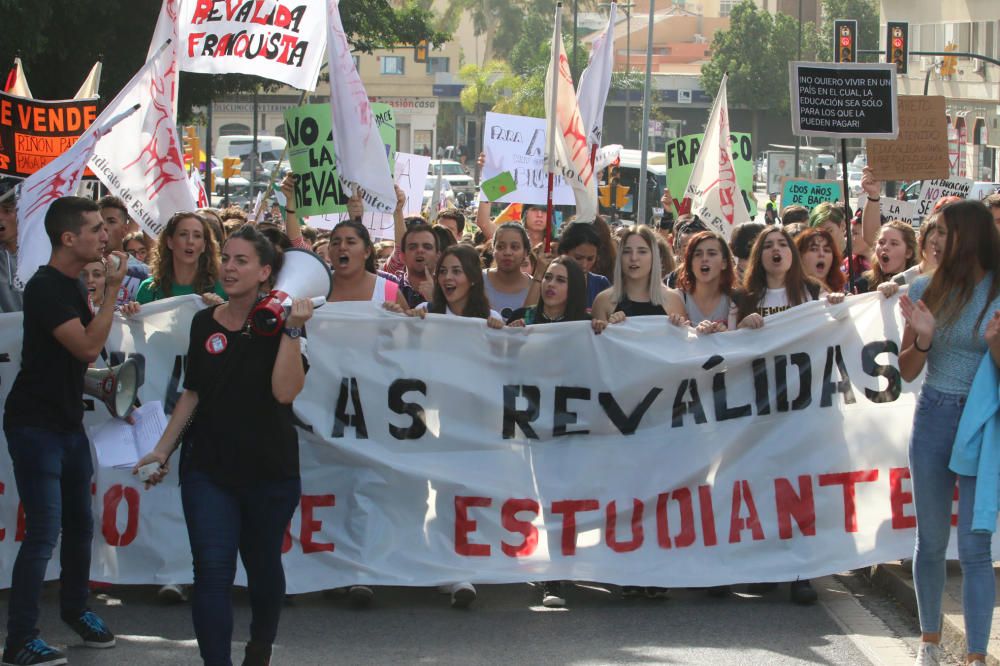 Manifestación contra la reválida en Málaga