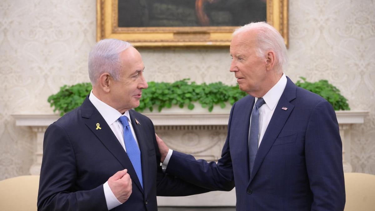 El presidente de EEUU, Joe Biden, recibe a el primer ministro israelí, Binyamín Netanyahu, en la Casa Blanca.