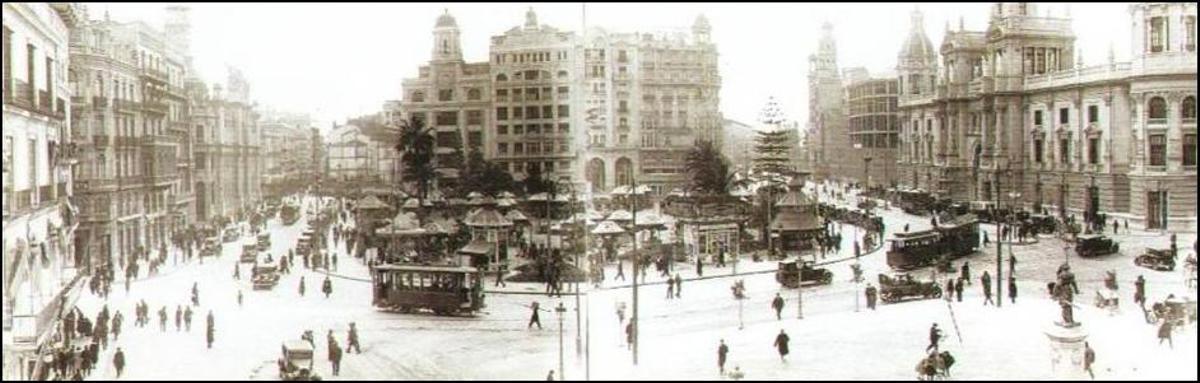 Uno de los primeros diseños de plaza a primeros del Siglo XX