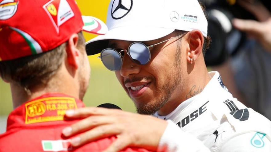 Entre Hamilton y Vettel