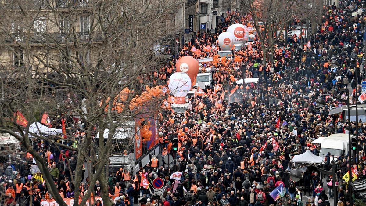 Jornada de huelgas y manifestaciones en Francia