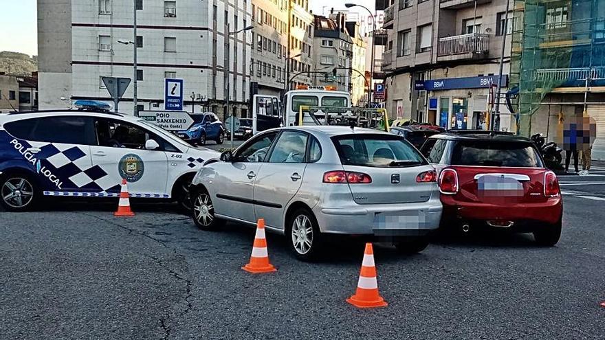 Imagen del accidente.  | // POLICIA LOCAL POIO