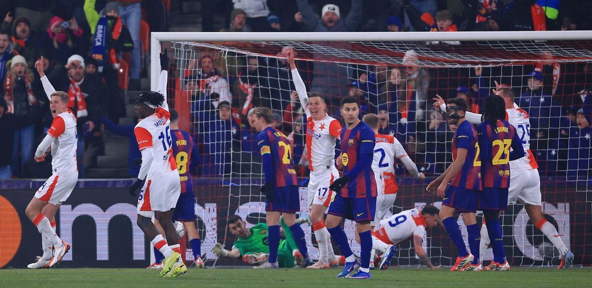 Champions | Slavia Praga - Barcelona, en imágenes