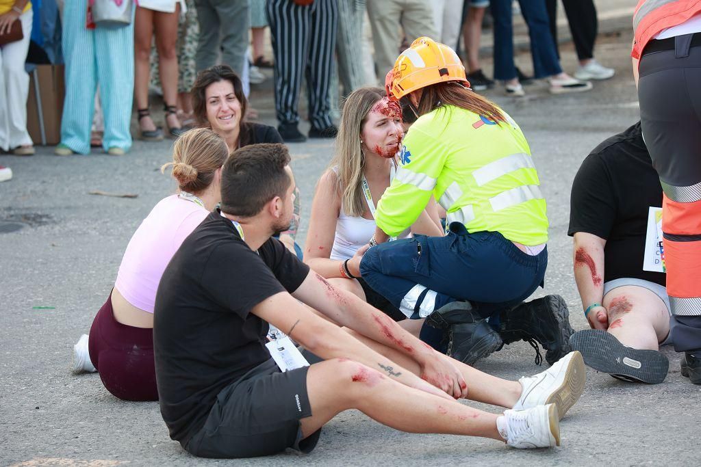 Así ha sido el simulacro de Emergencias con una treintena de víctimas en Murcia