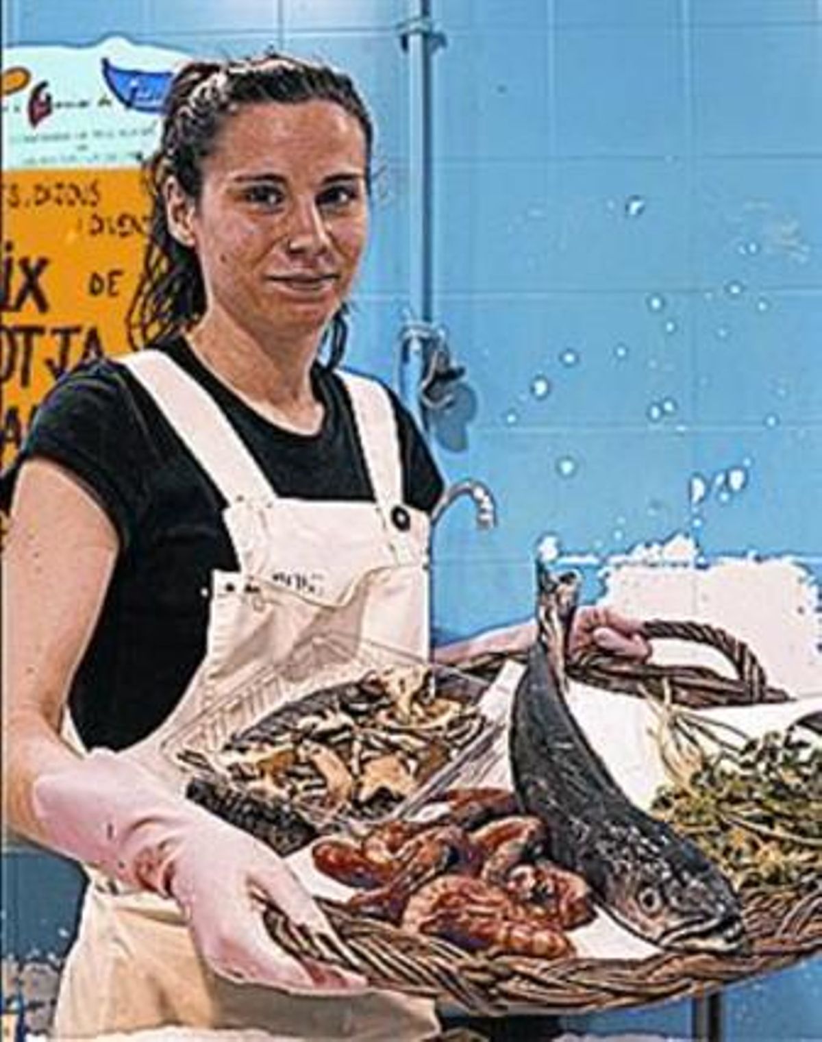 Mireia Agramunt mostra els ingredients del plat. Mireia Agramunt mostra els ingredients del plat.