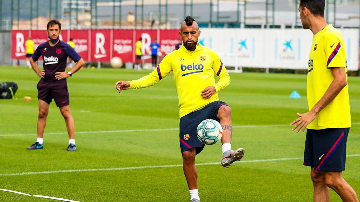 El último entrenamiento del Barça antes de medirse al Alavés