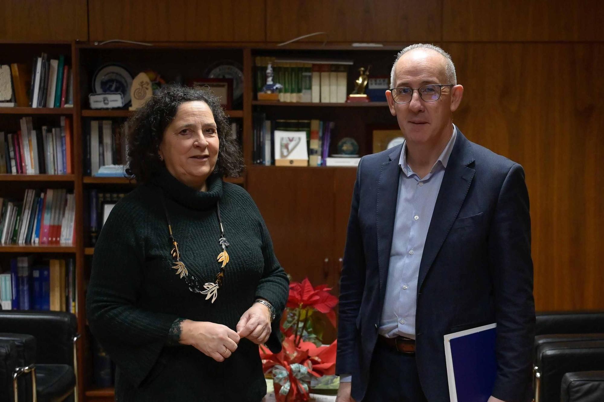 Belén do Campo e Juan Carlos García na xuntanza mantida na Coruña.