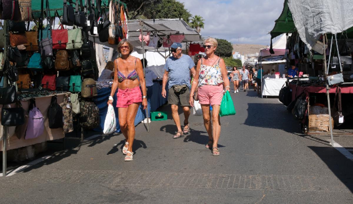 Turistas en el Sur de Gran Canaria.