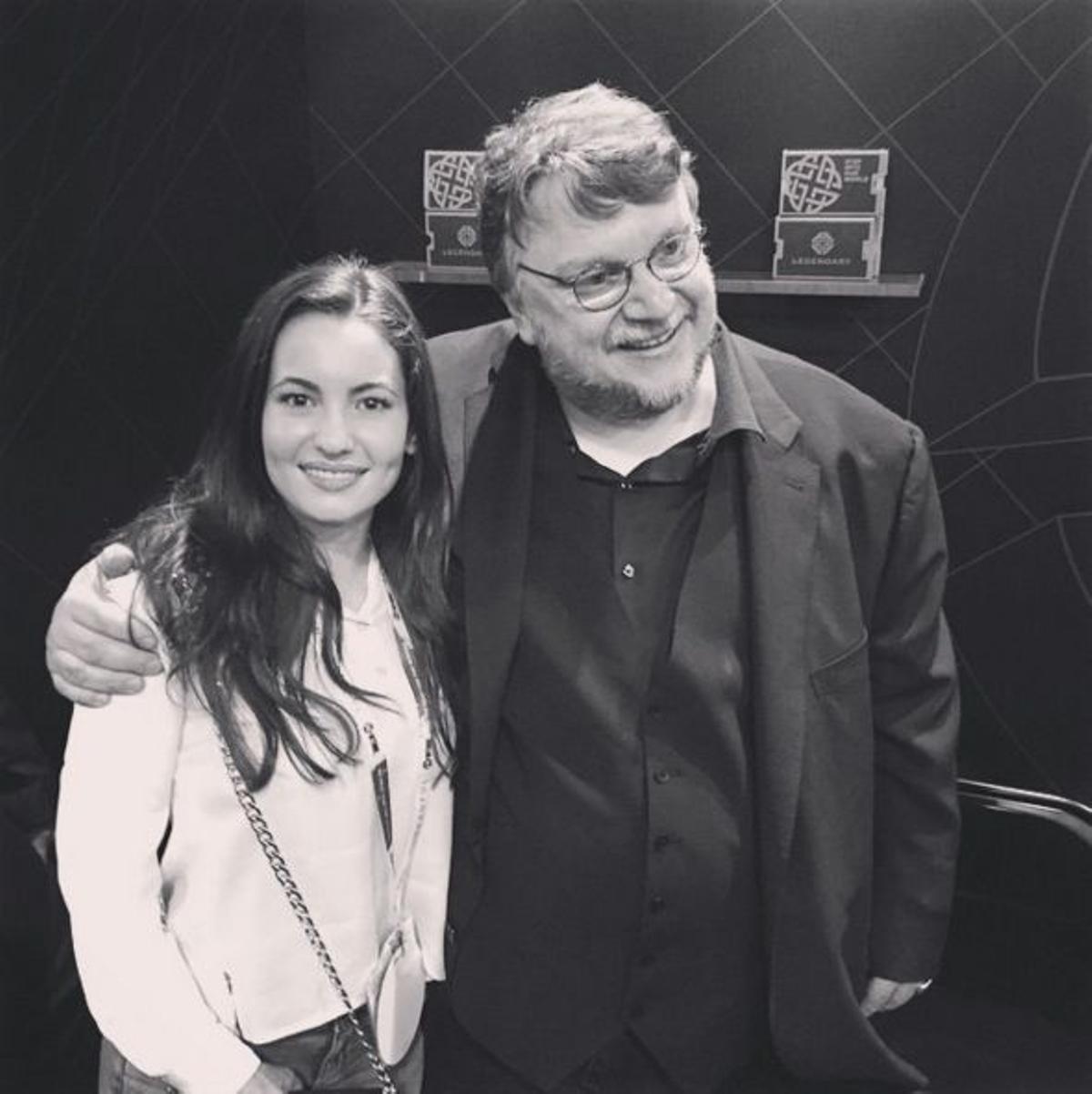 Ivana Baquero junto a Guillermo del Toro
