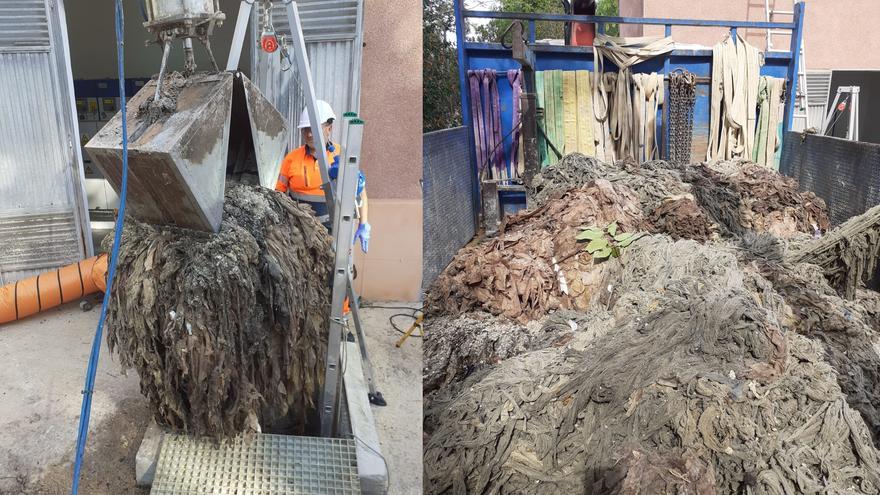 La lucha eterna de Benidorm contra el &quot;monstruo&quot; de las toallitas: 300 toneladas en un año