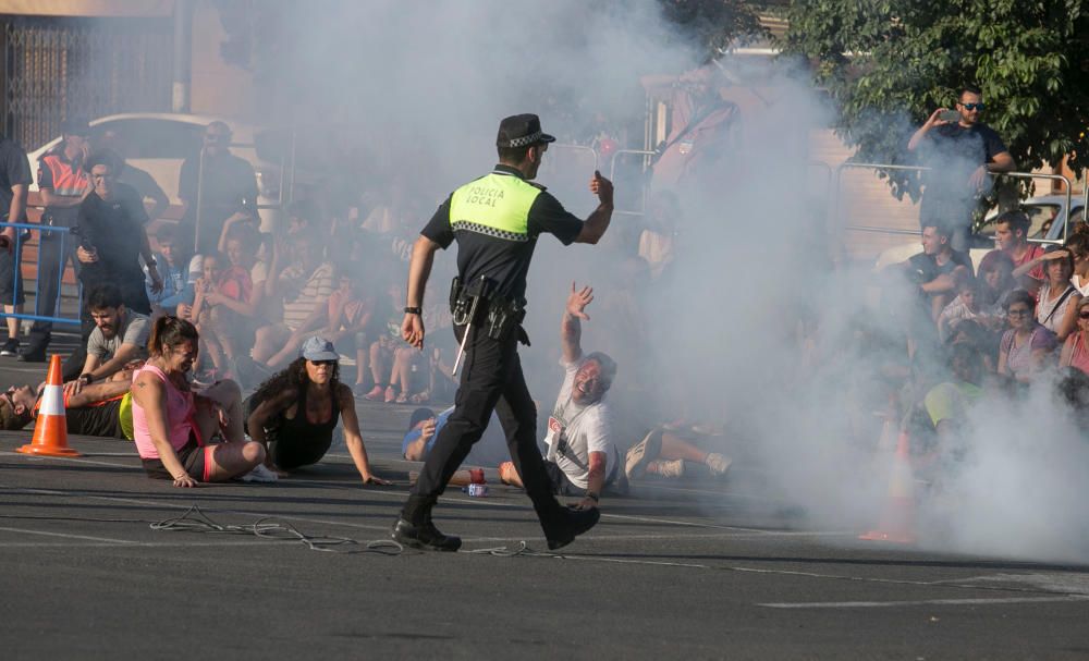 200 personas participaron en el simulacro de explosión y atraco con rehenes