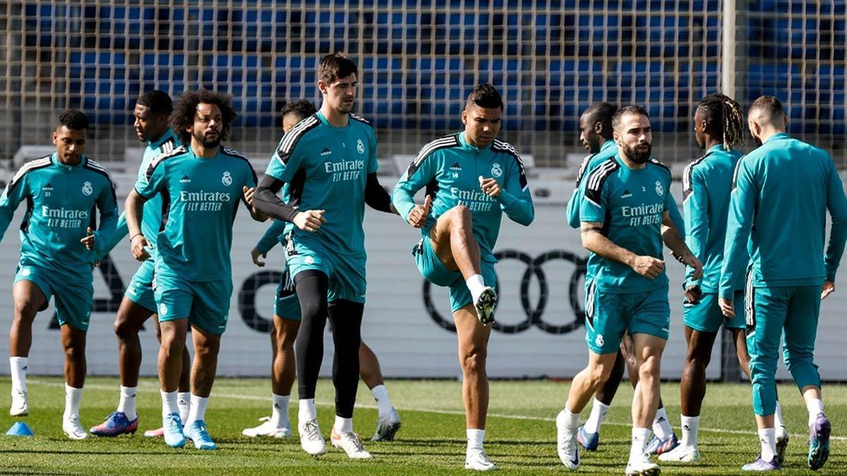 El Real Madrid se ejercitó antes del partido ante el Chelsea