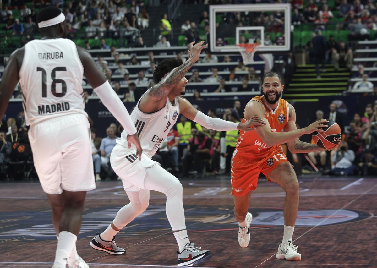 Darius Thompson, en una acción de la semifinal ante el Real Madrid.
